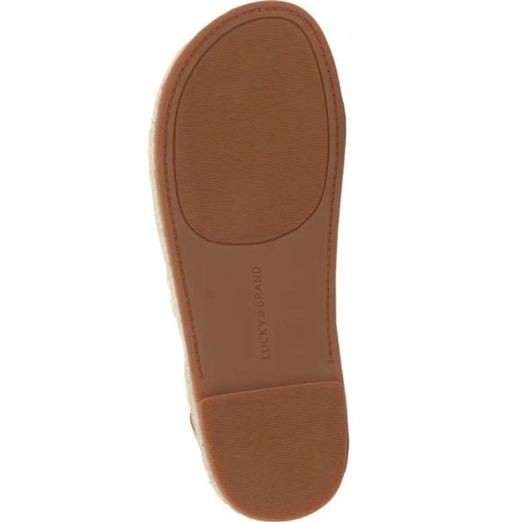 New Lucky Brand Darli Slingback Sandal, Size 6.5 / 7.5 / 10 in Stucco Leather - Picture 7 of 11